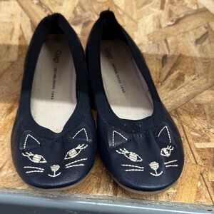 GAP Black Cat Face Kids Dress Shoes